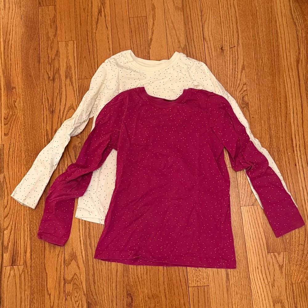 2 Hanna Andersson long sleeve polka dot tops